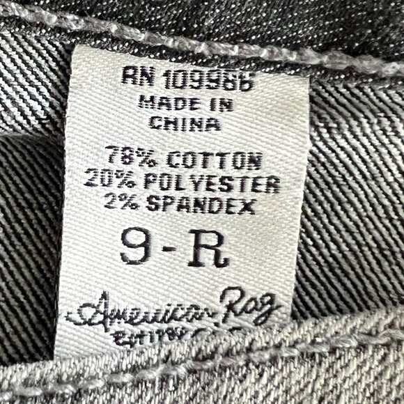 American Rag Cie Women's Super Skinny Stretch Grey Denim Jeans Size 9R Mid Rise - Picture 11 of 11
